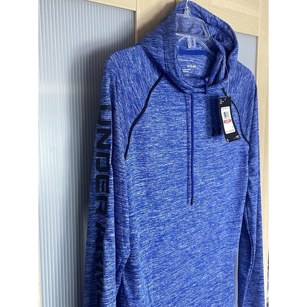 Under Armour UA Women's Blue Hoodie Athletic Pullover Golf Running Top XS New‎ - Picture 2 of 6